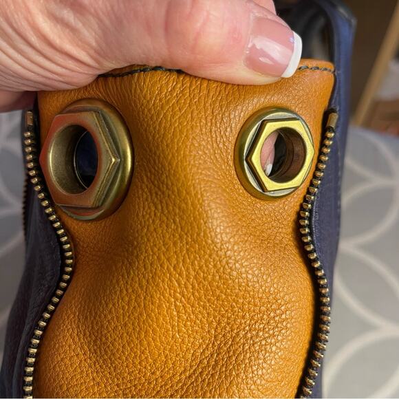 OrYANY Lian Leather Zipper Detail Slouchy Hobo Colorblock Bag - Picture 10 of 11